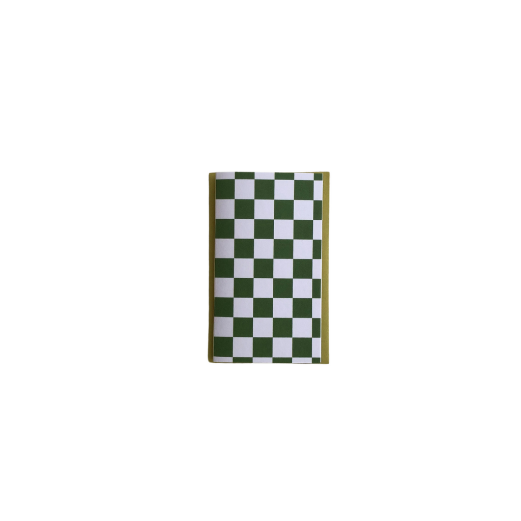 Green Checkered Mini Card
