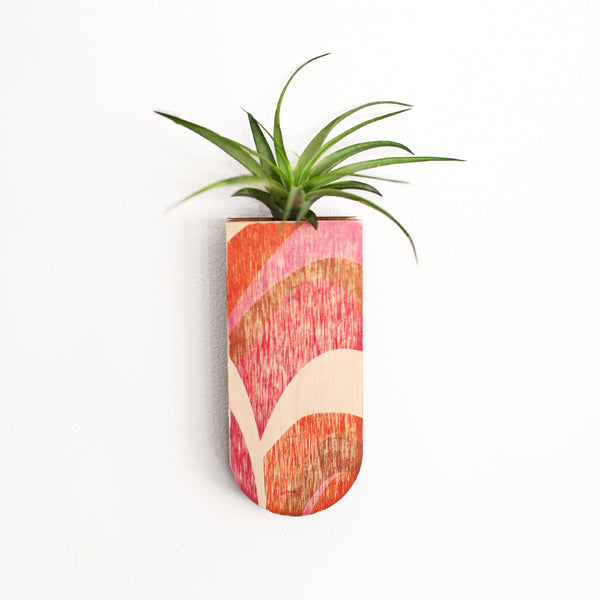 skinny plant pot Abstract Skinny Pocket Wall Planter Vase – stacy wong