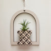 Framed Arch Double Dome Petals Wall Vase