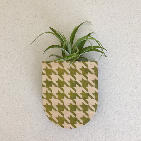 Houndstooth Pocket Wall Planter Vase