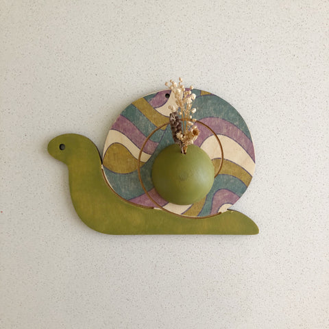 Snail Wall Art - Roller Coaster Green