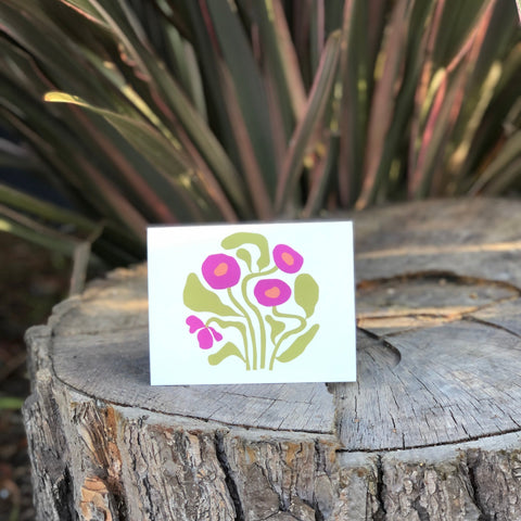 Magenta Flower Folded Card