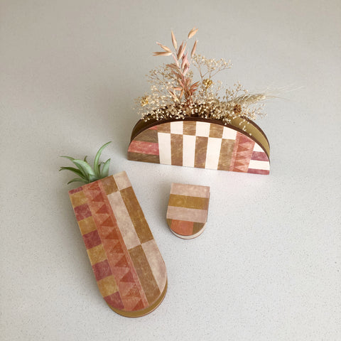 Dome Modern Quilt Wall + Tabletop Vase Planter