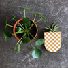 Checkered Pocket Wall Planter Vase