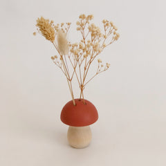 Mini Mushroom Vase - Bare Wood Base