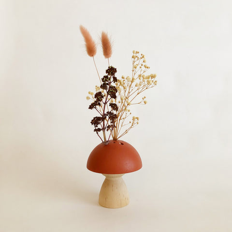Large Mushroom Vase - Mid Modern Base