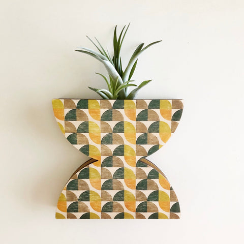 Double Dome Geometric Wall + Tabletop Vase Planter