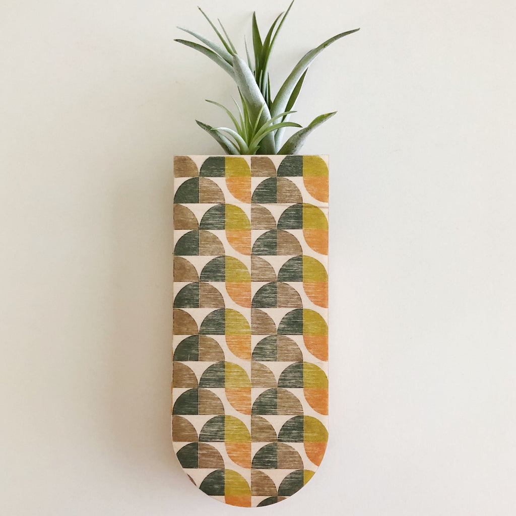 Geometric Skinny Pocket Wall Planter Vase