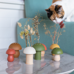 Small Mushroom Vase - Mid Modern Base